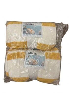 🌟 SET OF 2: NWT Room Essentials Gold & White Striped Throw Blankets 50x60 🌟